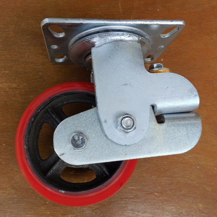 山西芮城客戶訂購8寸PU減震專用萬向包膠輪 山西芮城客戶訂購8寸PU減震專用萬向包膠輪