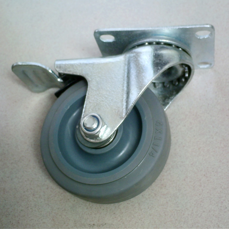 浙江臺州客戶訂購4寸剎車萬向靜音包膠輪 浙江臺州客戶訂購4寸剎車萬向靜音包膠輪