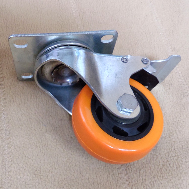 山東海陽客戶購買3寸黑芯黃皮向榮包膠輪 山東海陽客戶購買3寸黑芯黃皮向榮包膠輪